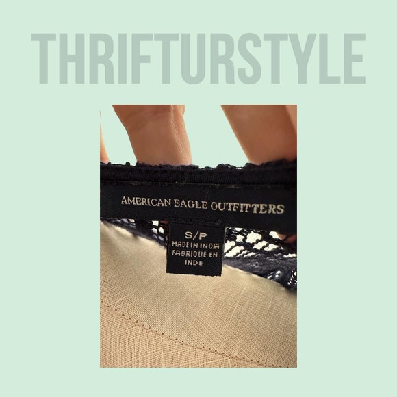 Navy Blue Crochet Lace Bell Sleeve Mini‎ Dress Swim Cover Up Small/Petite - Picture 5 of 8